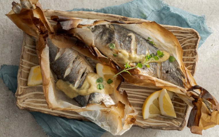 Come cucinare il Branzino in salsa di limone e noci