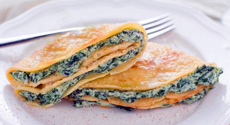 Crespelle al formaggio e spinaci al microonde: la ricetta perfetta