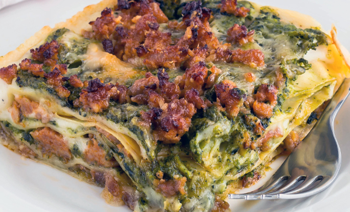 Lasagna con Broccoli Rabe e Salsiccia: Un Piatto Invernale da Gustare